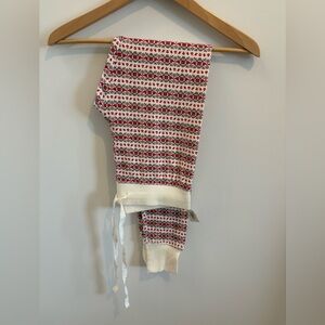 Cozy Red and Gray Patterned Pajama Pants